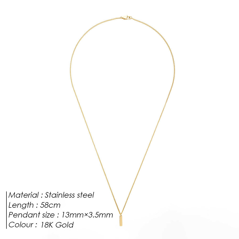 Minimal Pendant Cuban Link Necklace