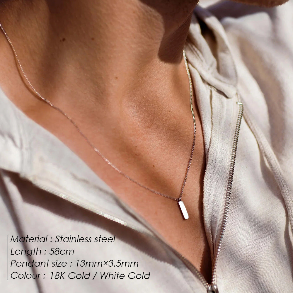 Minimal Pendant Cuban Link Necklace