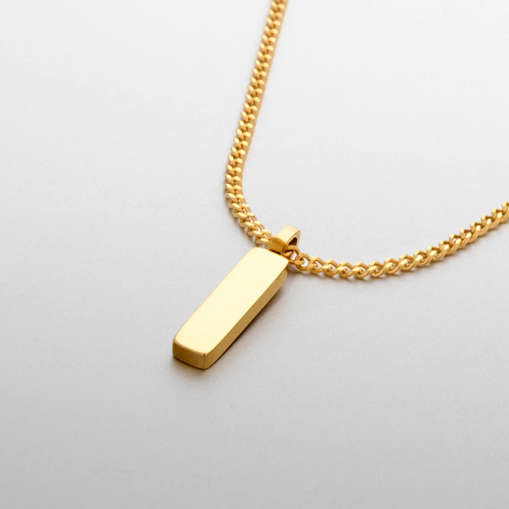 Minimal Pendant Cuban Link Necklace