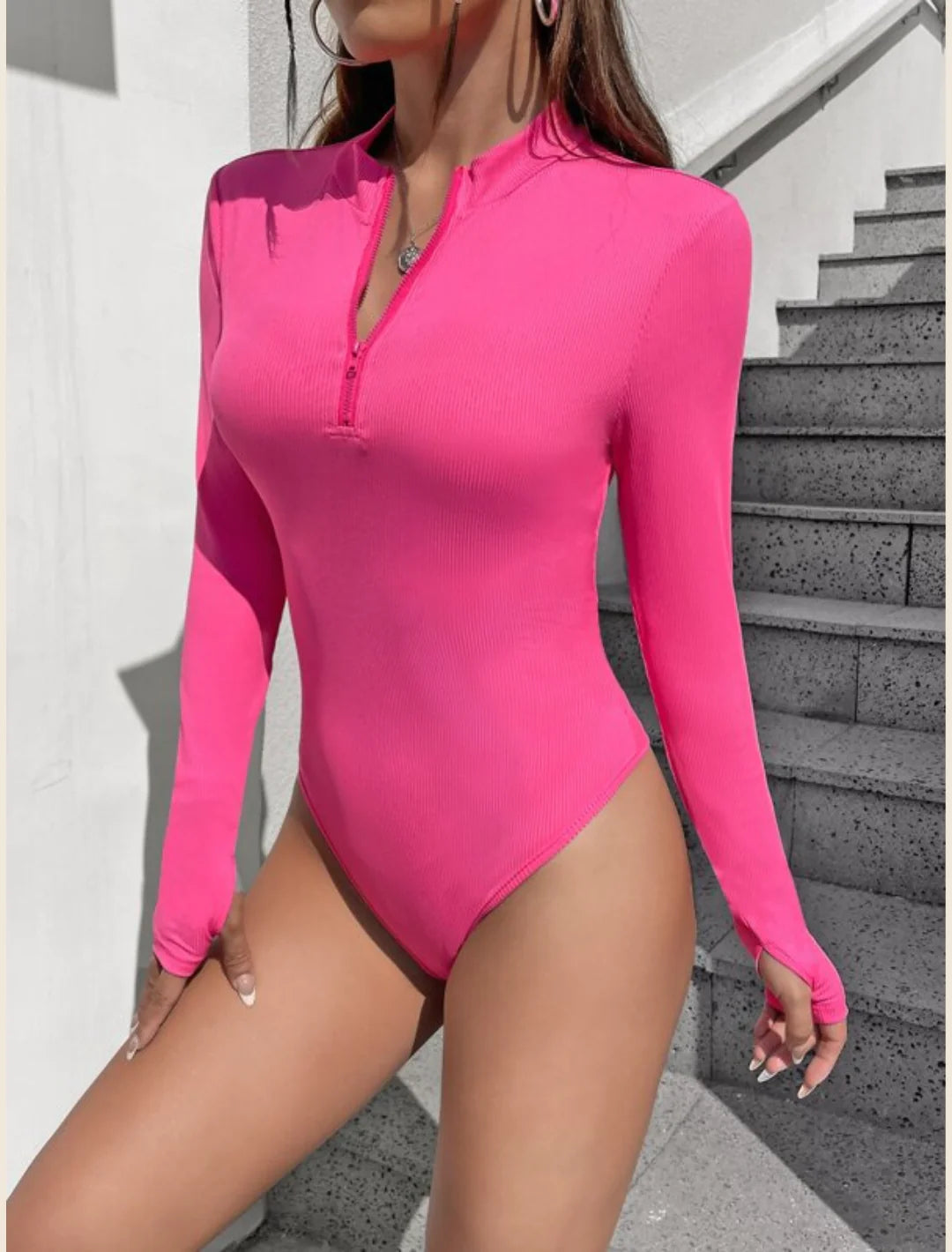 Snatched Waist Zip Bodysuit