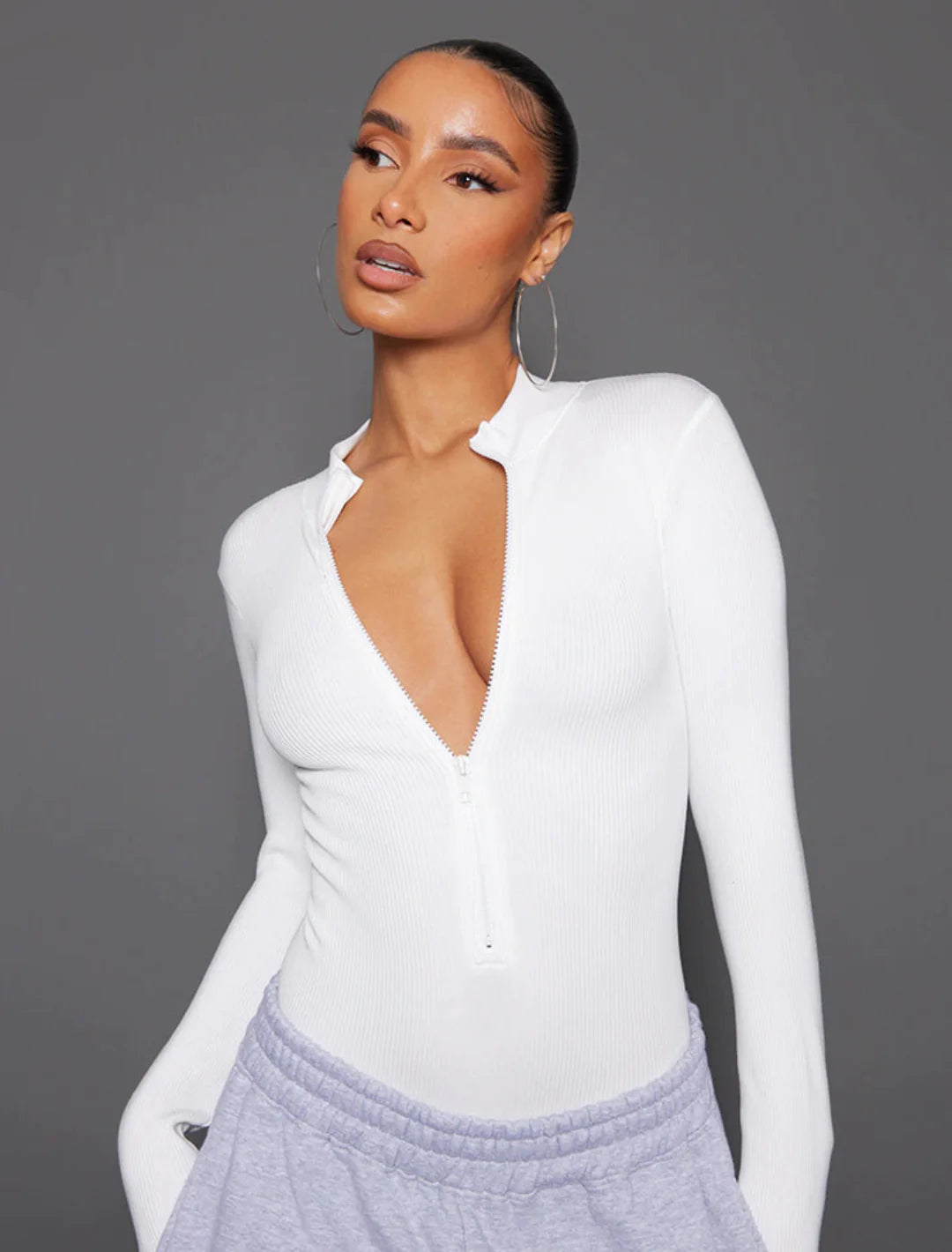 Snatched Waist Zip Bodysuit