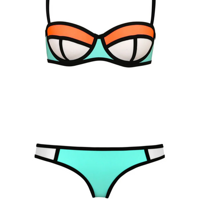 Color Block Bikini Set