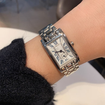 Women's Stainless Steel Rectangular Casual Watch
