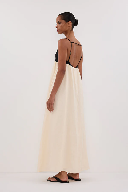 Elena ButterMilk Linen Maxi Dress
