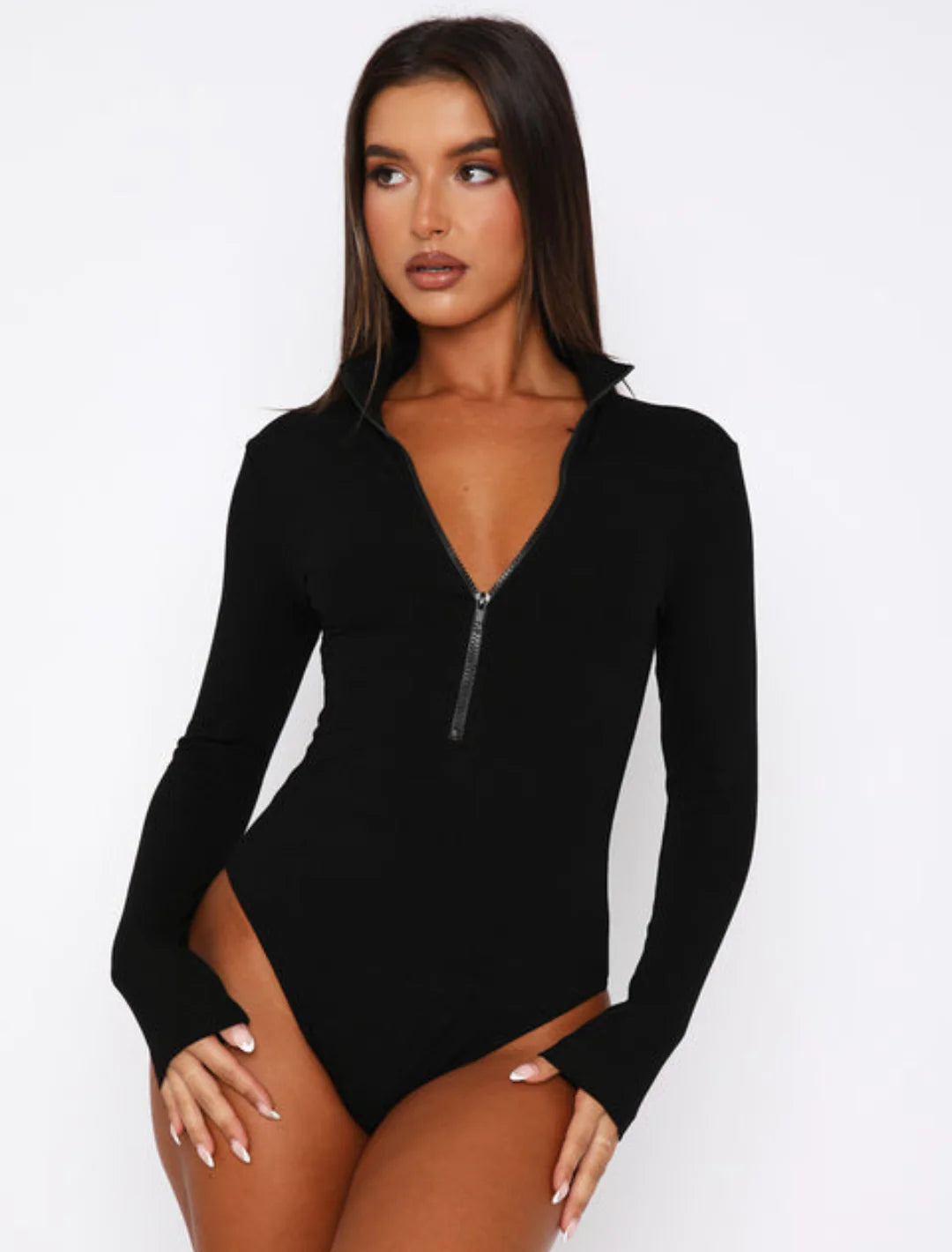 Snatched Waist Zip Bodysuit