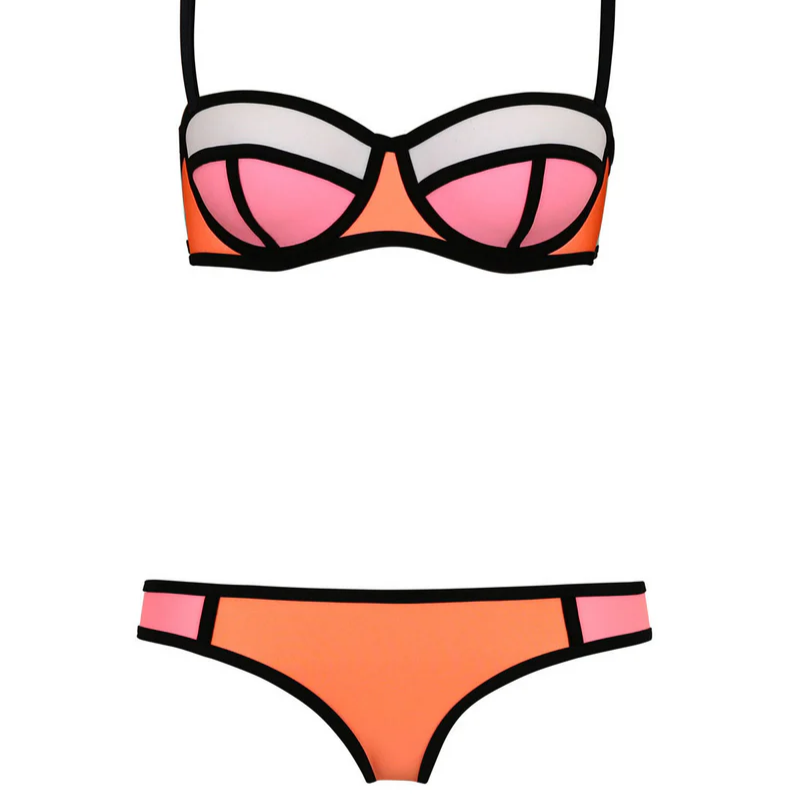 Color Block Bikini Set