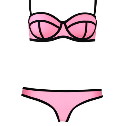 Color Block Bikini Set