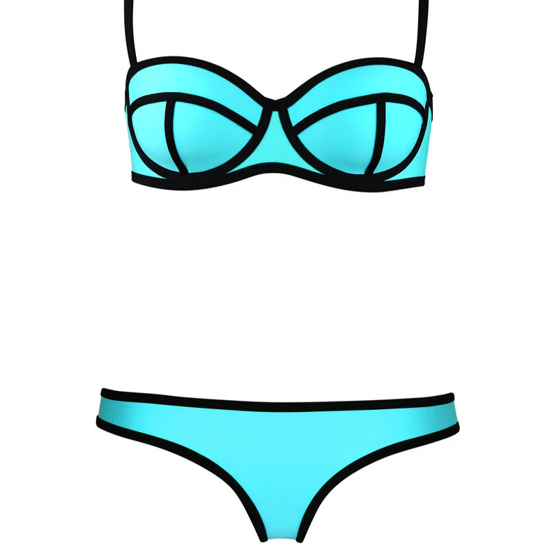 Color Block Bikini Set