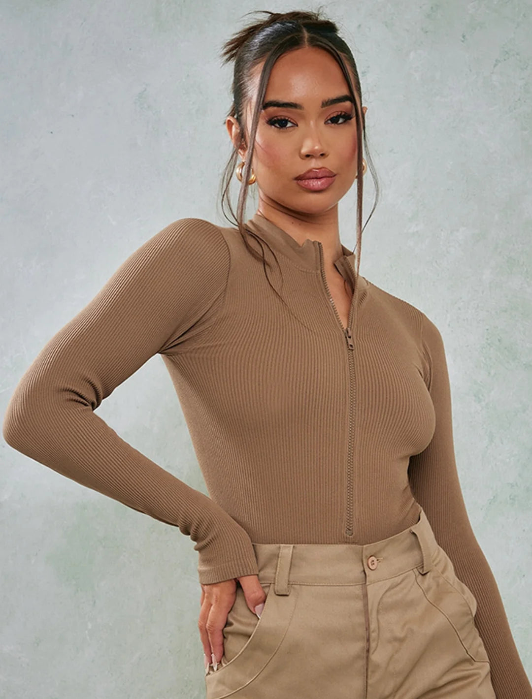 Snatched Waist Zip Bodysuit